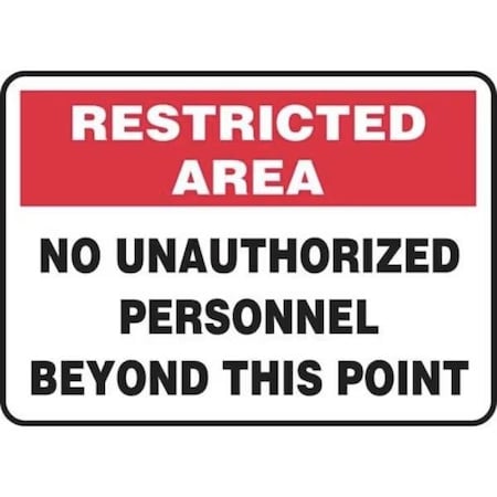Accuform RESTRICTED AREA SAFETY SIGN NO MADC503XL MADC503XL